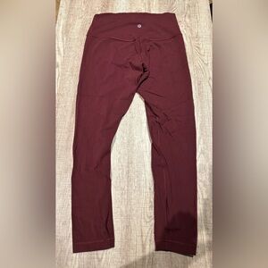 Align High Waisted Leggings 25" Red Merlot size 8 lululemon